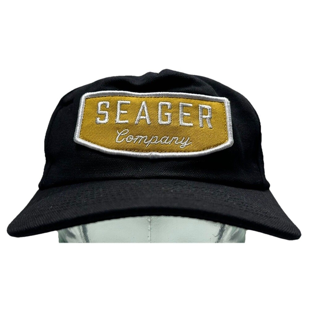 Seager Company Wilson Trucker Snapback Hat Black OSFM